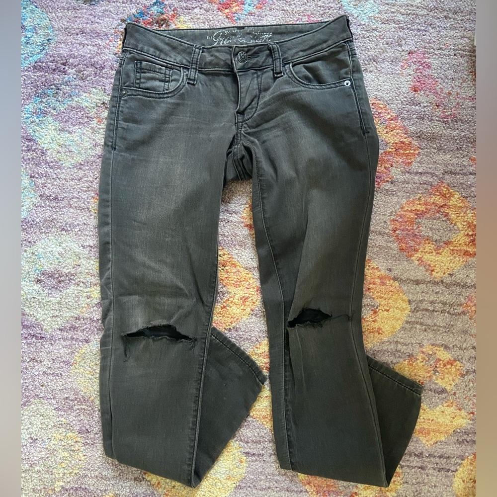 Low Rise Gray Jeans